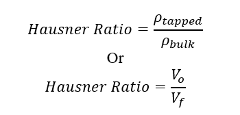 hausner ratio calculation