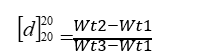 Relative density equation 